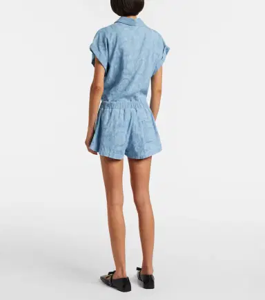 Versace Barocco denim chambray shorts | Thumbnail 5 Versace Barocco denim chambray shorts | Thumbnail 5