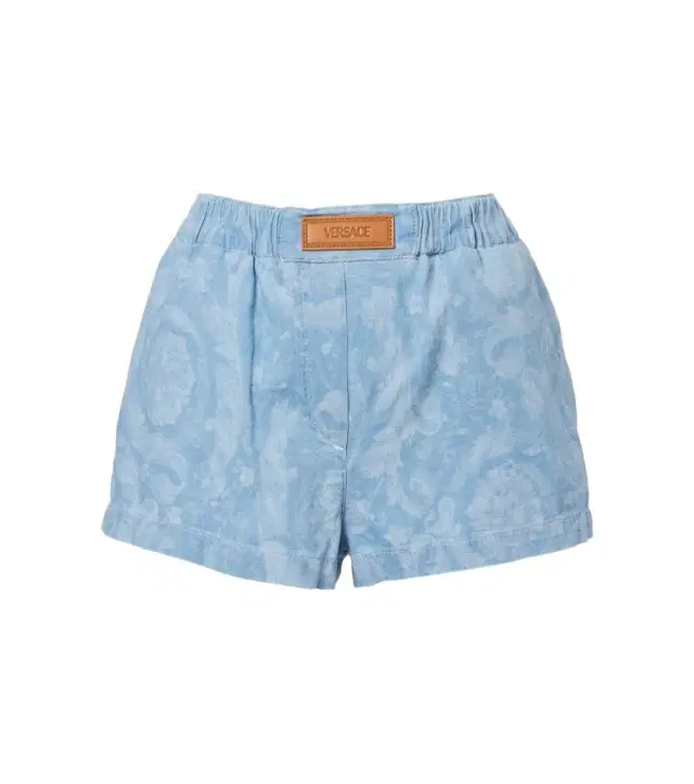 Versace Barocco denim chambray shorts
