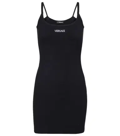 Versace Logo cotton-blend minidress | Thumbnail 1 Versace Logo cotton-blend minidress | Thumbnail 1