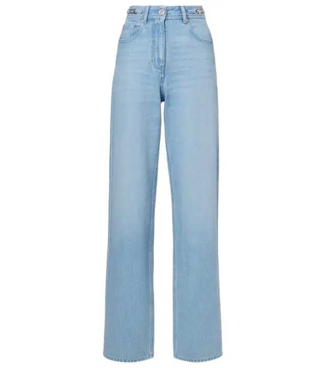 Versace High-rise wide-leg jeans