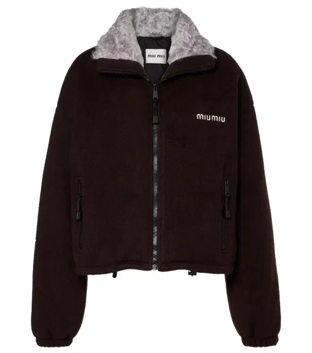 Logo gabardine bomber jacket