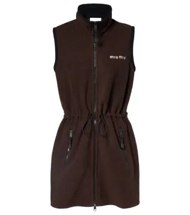 Miu Miu Logo fleece minidress | Thumbnail 1