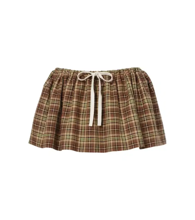 Miu Miu Plaid virgin wool miniskirt