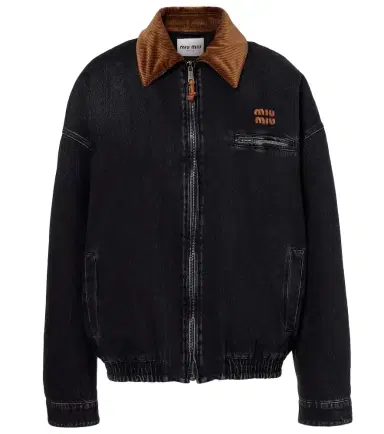 Miu Miu Logo denim jacket | Thumbnail 1