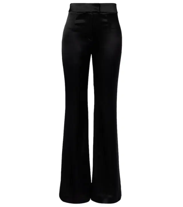 Galvan Julianne high-rise satin flared pants