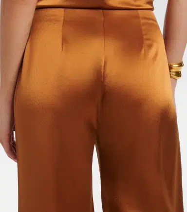 Galvan Sister Moon satin wide-leg pants | Thumbnail 4