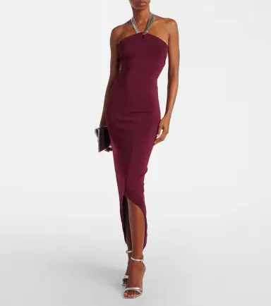 Galvan Halterneck midi dress | Thumbnail 2