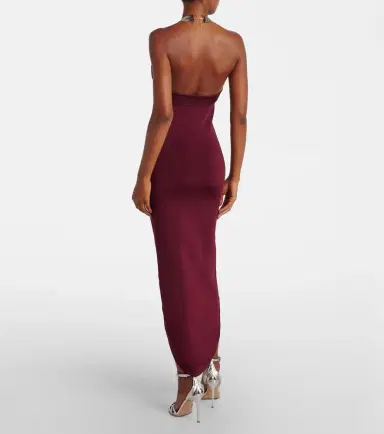 Galvan Halterneck midi dress | Thumbnail 4