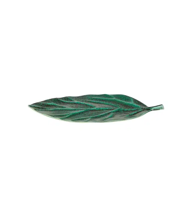 L'Objet Cenote Leaf porcelain platter