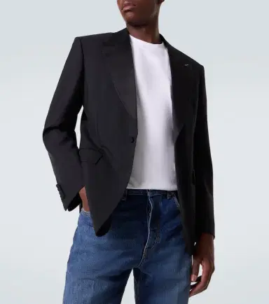 Givenchy Wool and mohair tuxedo jacket | Thumbnail 7