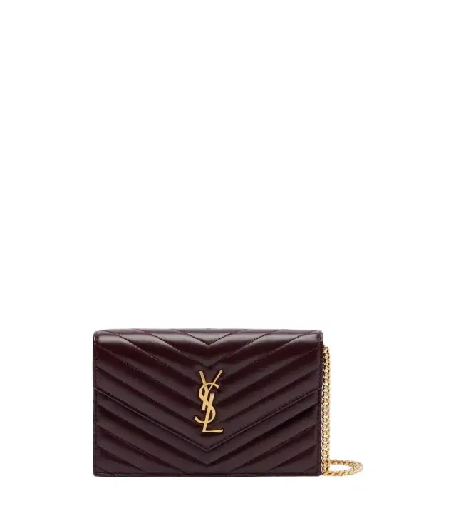 Saint Laurent Cassandre Envelope leather wallet on chain