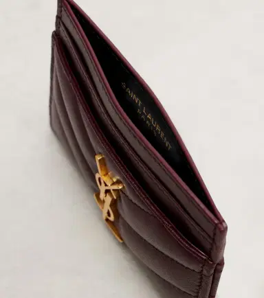 Saint Laurent Cassandre matelassé leather card holder | Thumbnail 2