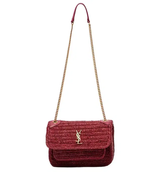 Saint Laurent Niki Mini raffia shoulder bag