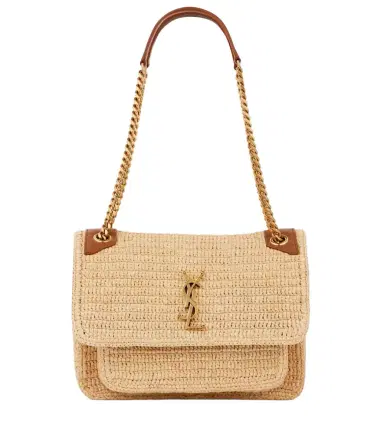 Saint Laurent Niki Medium raffia shoulder bag | Thumbnail 1 Saint Laurent Niki Medium raffia shoulder bag | Thumbnail 1