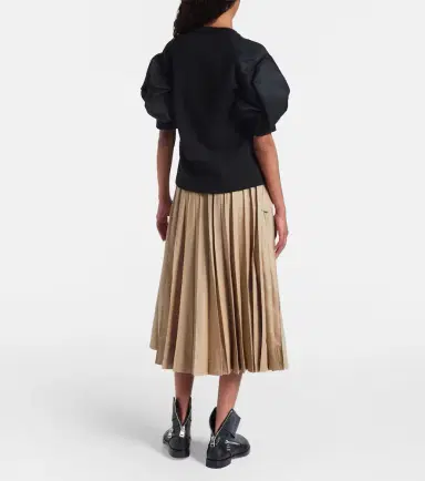 Sacai Cotton twill and jersey T-shirt | Thumbnail 5 Sacai Cotton twill and jersey T-shirt | Thumbnail 5