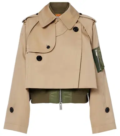 Sacai Cotton-blend gabardine and twill jacket | Thumbnail 1 Sacai Cotton-blend gabardine and twill jacket | Thumbnail 1