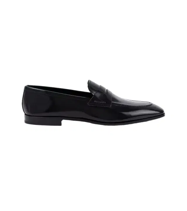 Maesteg leather penny loafers