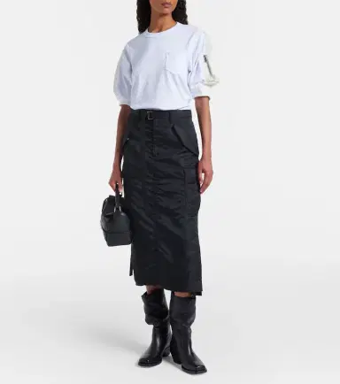 Sacai Cotton jersey and twill T-shirt | Thumbnail 4