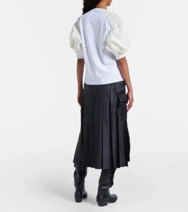 Sacai Cotton jersey and twill T-shirt | Thumbnail 6