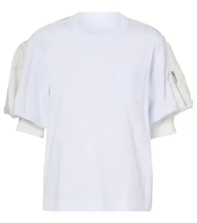 Sacai Cotton jersey and twill T-shirt | Thumbnail 1