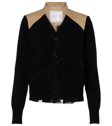 Sacai Cotton-blend gabardine cardigan | Thumbnail 1 Sacai Cotton-blend gabardine cardigan | Thumbnail 1