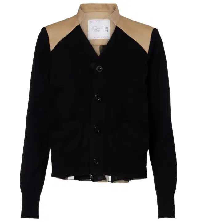 Cotton-blend gabardine cardigan