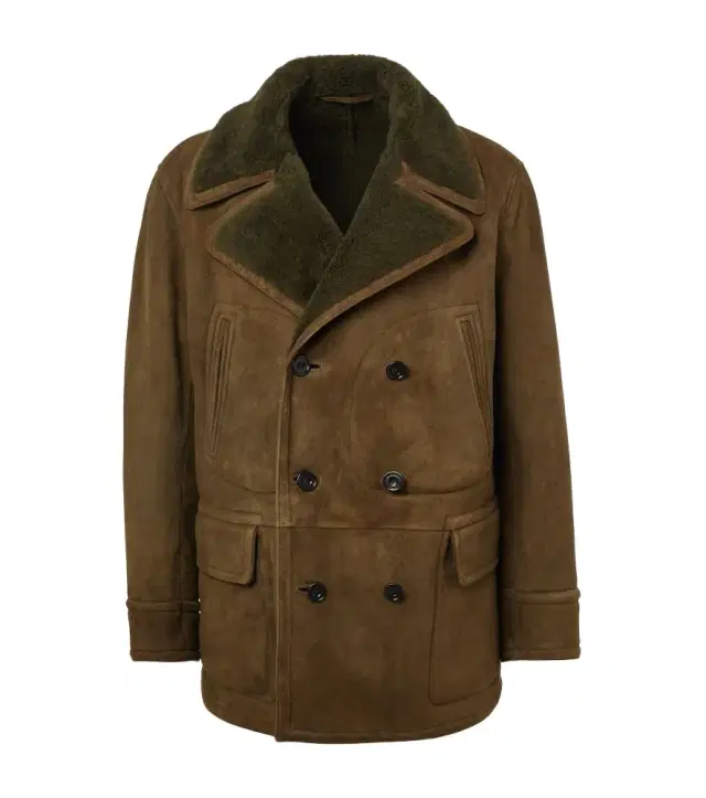 Shearling-lined suede jacket