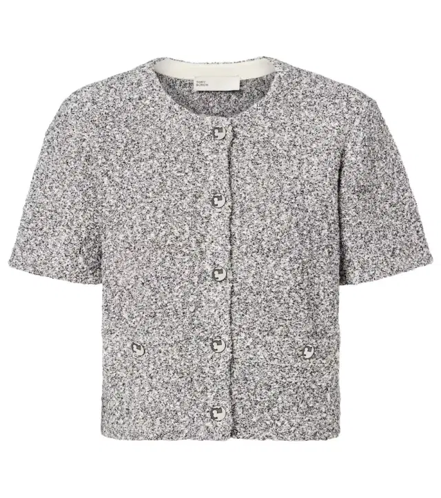 Tory Burch Cropped tweed top