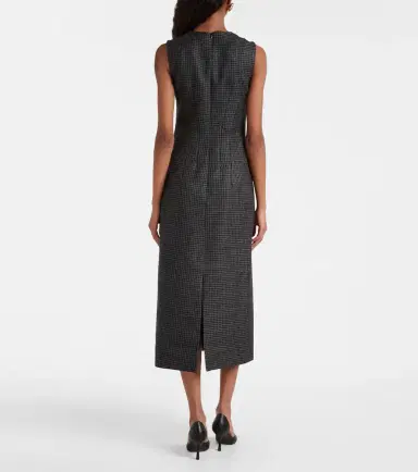 Emilia Wickstead Hartley houndstooth wool-blend midi dress | Thumbnail 3