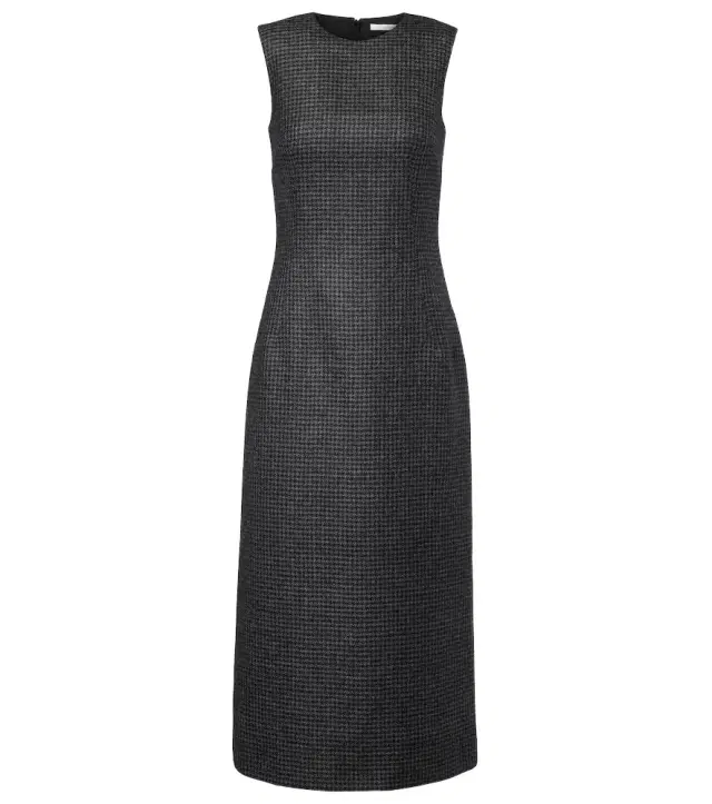 Emilia Wickstead Hartley houndstooth wool-blend midi dress