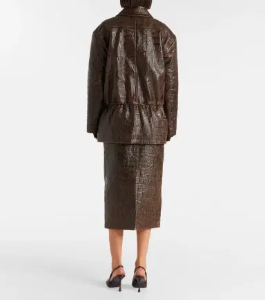 Emilia Wickstead Norcutt croc-effect leather jacket | Thumbnail 2