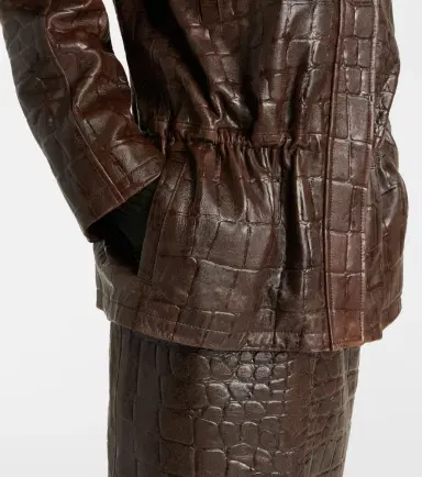 Emilia Wickstead Norcutt croc-effect leather jacket | Thumbnail 3