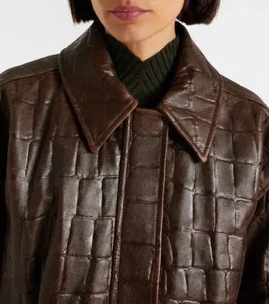 Emilia Wickstead Norcutt croc-effect leather jacket | Thumbnail 4
