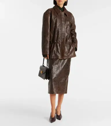 Emilia Wickstead Norcutt croc-effect leather jacket | Thumbnail 5