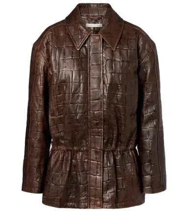 Emilia Wickstead Norcutt croc-effect leather jacket | Thumbnail 1