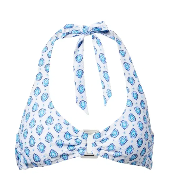 Heidi Klein La Croissette printed bikini top