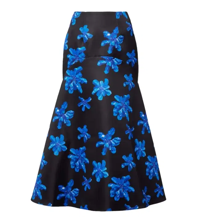 Emilia Wickstead Tamilla floral midi skirt