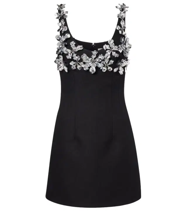 Emilia Wickstead Einna embellished crêpe minidress
