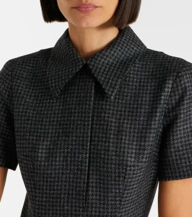 Emilia Wickstead Jody houndstooth wool-blend midi dress | Thumbnail 2