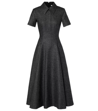 Emilia Wickstead Jody houndstooth wool-blend midi dress | Thumbnail 1