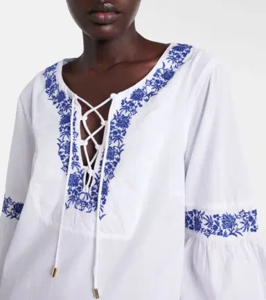 Heidi Klein Cannes cotton beach cover-up | Thumbnail 4