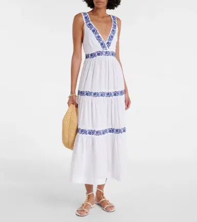 Heidi Klein Cannes embroidered cotton maxi dress | Thumbnail 2