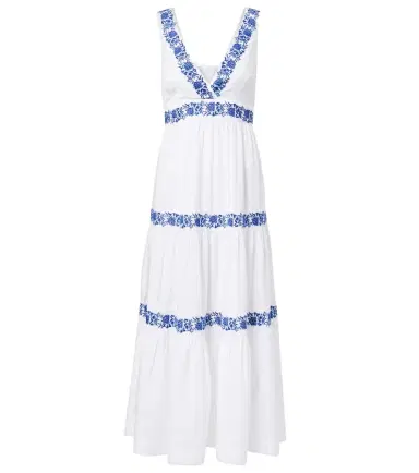 Heidi Klein Cannes embroidered cotton maxi dress | Thumbnail 1