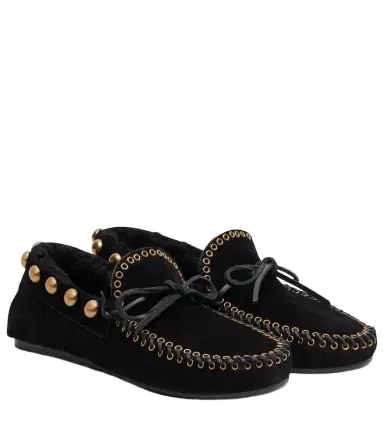 Isabel Marant Fitza studded suede loafers | Thumbnail 1 Isabel Marant Fitza studded suede loafers | Thumbnail 1