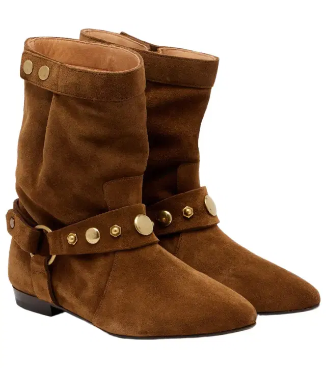 Isabel Marant Stania studded suede ankle boots