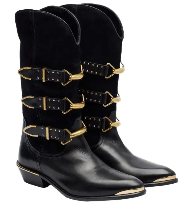 Isabel Marant Mexia suede and leather cowboy boots