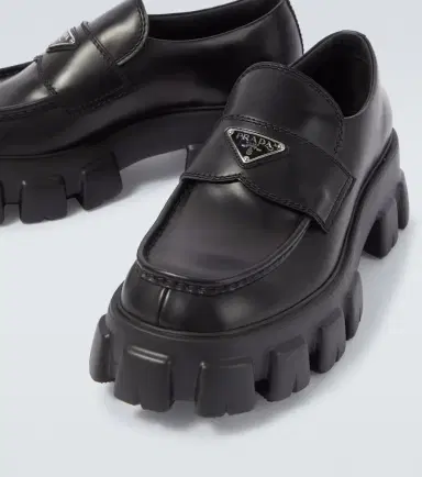 Prada Logo leather platform loafers | Thumbnail 2 Prada Logo leather platform loafers | Thumbnail 2