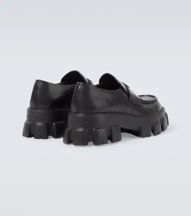 Prada Logo leather platform loafers | Thumbnail 6 Prada Logo leather platform loafers | Thumbnail 6
