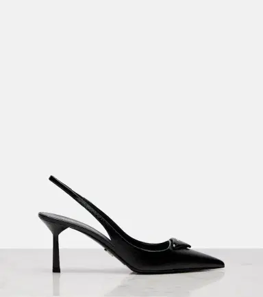 Prada Saffiano leather slingback pumps | Thumbnail 3