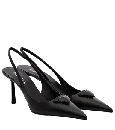Prada Saffiano leather slingback pumps | Thumbnail 1